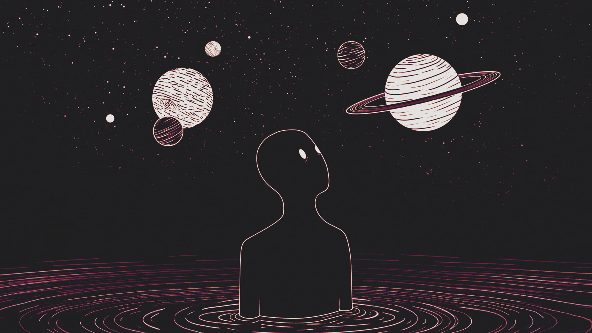 Artisitc depiction of the joys of astronomy